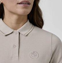 Load image into Gallery viewer, BMW Women’s Beige Polo Shirt – Tonal Embroidered Logo - Regular Fit