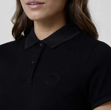 Load image into Gallery viewer, BMW Women’s Black Polo Shirt – Tonal Embroidered Logo - Regular Fit
