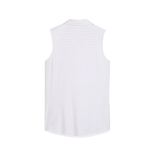 Load image into Gallery viewer, W PUMA | BMW Houndstooth Sleeveless Polo shirt - White Glow