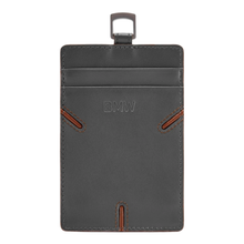 Load image into Gallery viewer, BMW Leather Card Holder — Gray / Chestnut
