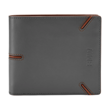 Load image into Gallery viewer, BMW Leather Wallet with Coin Compartment — Gray / Chestnut