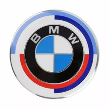 Load image into Gallery viewer, BMW 50 Years of M Badge Set for BMW Series – Front, Rear, and Hub Caps