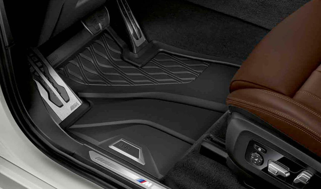 BMW All Weather Floor Mat, Front, X5(G05), X6(G06), X7(G07) and XM(G09), Set of 2, Black