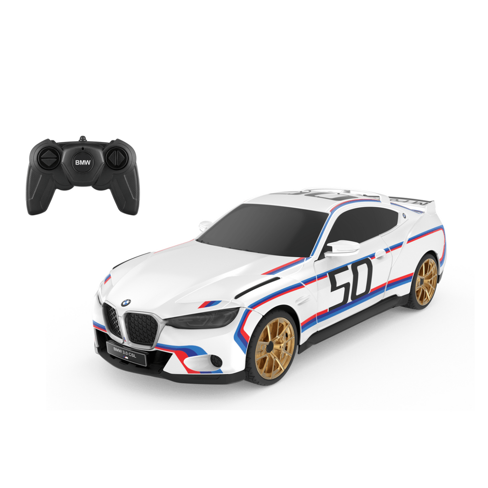 BMW Miniature RC 3.0 CSL,1:24 scale, White, Remote Controlled