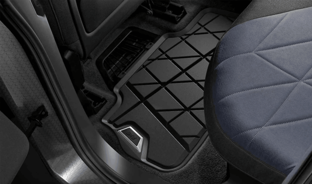 BMW All Weather Floor Mat, Rear, 7 Series (G70),  Set of 2, without option 04F4 - Black