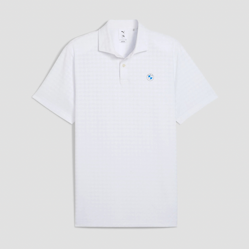 PUMA | BMW Men’s Houndstooth Polo - White Glow