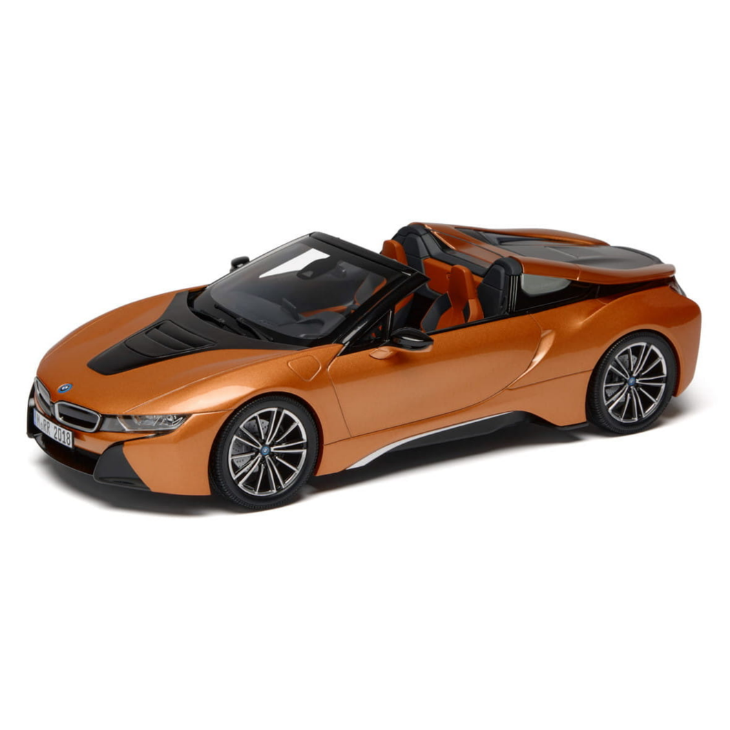 BMW i8 Roadster Miniature, 1:18 Scale - Copper Colour