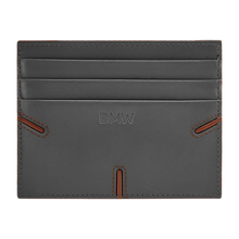 Load image into Gallery viewer, BMW Leather Credit Card Holder — Satin Gray / Chestnut
