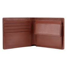 Load image into Gallery viewer, BMW Leather Wallet with Coin Compartment — Gray / Chestnut
