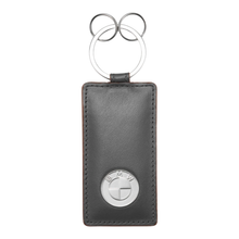 Load image into Gallery viewer, BMW Leather Key Chain — Gray / Chestnut
