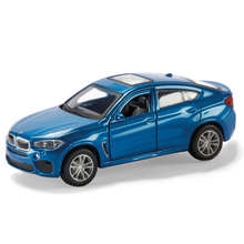 Load image into Gallery viewer, BMW Pullback Toy Cars - Scale: 1:41 - Models: 3.0 CSL R, X6M, M6 - Rubber Tires - Diecast
