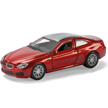 Load image into Gallery viewer, BMW Pullback Toy Cars - Scale: 1:41 - Models: 3.0 CSL R, X6M, M6 - Rubber Tires - Diecast
