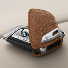 Load image into Gallery viewer, BMW Key Case with Stainless Steel - Sattel Brown or Mocha
